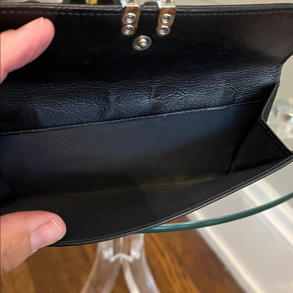 Vintage Christian Dior Canvas and Leather Long Wallet